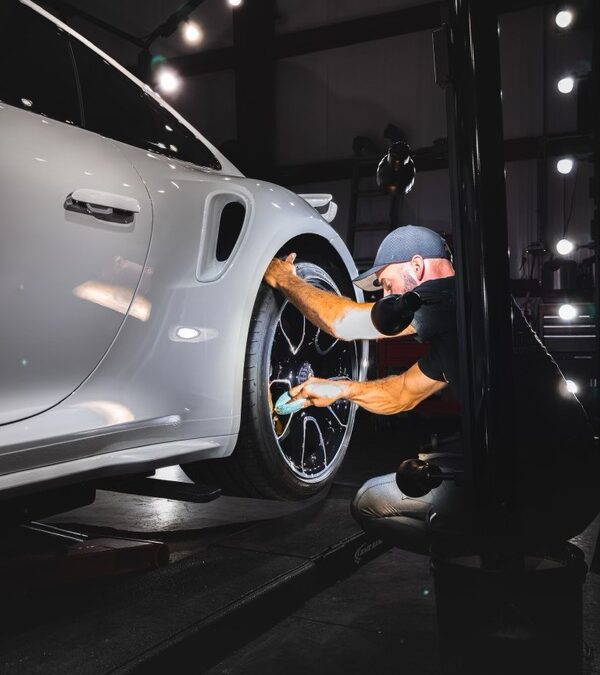 Ceramic coating on Porsche 911 turbo S
