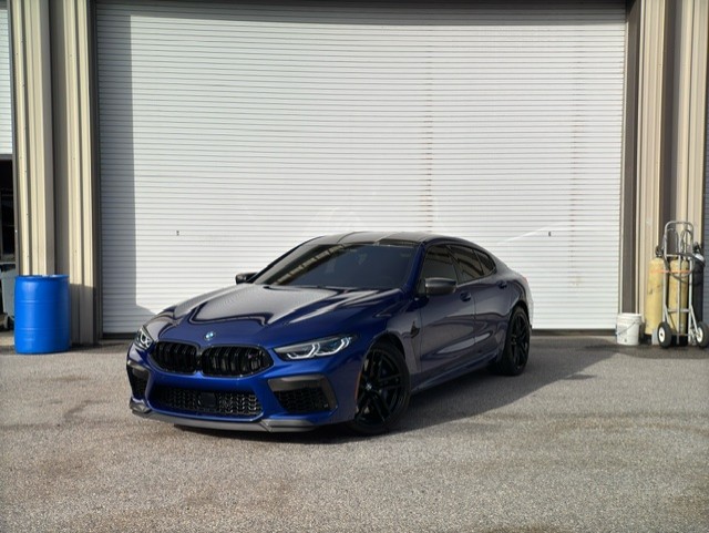 blue BMW M8 after a fresh wash & full detail in Tarpon Springs