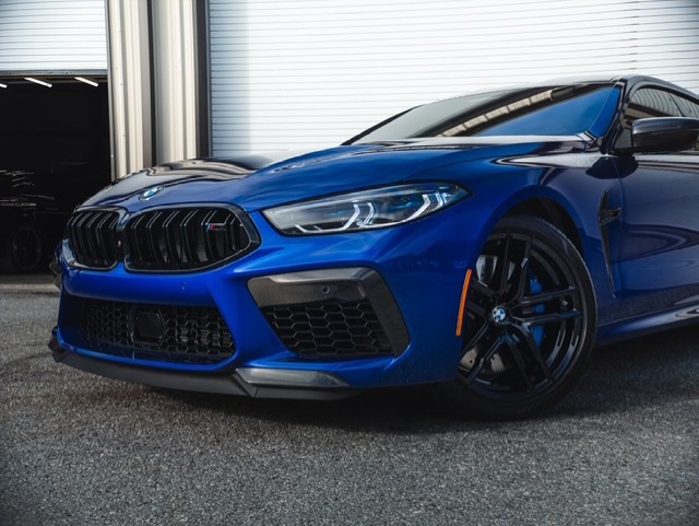 Metallic Blue BMW M8 Competition Gran Coupé
