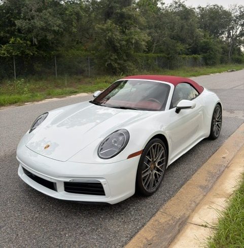 White Porsche 911 Carrera Cabriolet