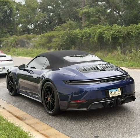 Blue Porsche 911 Carrera GTS Cabriolet